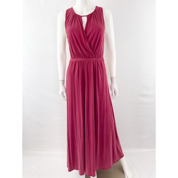 Moulinette Soeurs Berry Red Sleeveless TERRA Draped Maxi Dress Size S - Picture 2 of 9